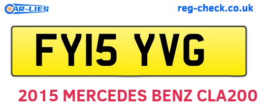 FY15YVG are the vehicle registration plates.