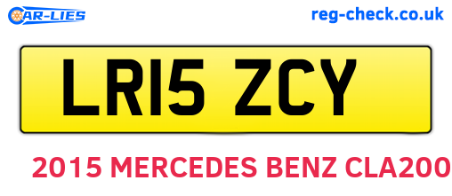 LR15ZCY are the vehicle registration plates.