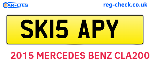 SK15APY are the vehicle registration plates.