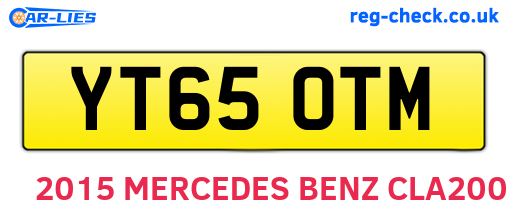 YT65OTM are the vehicle registration plates.