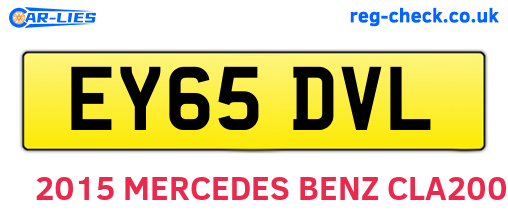EY65DVL are the vehicle registration plates.