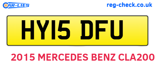 HY15DFU are the vehicle registration plates.