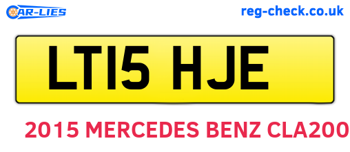 LT15HJE are the vehicle registration plates.
