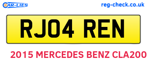 RJ04REN are the vehicle registration plates.
