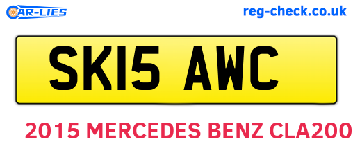 SK15AWC are the vehicle registration plates.