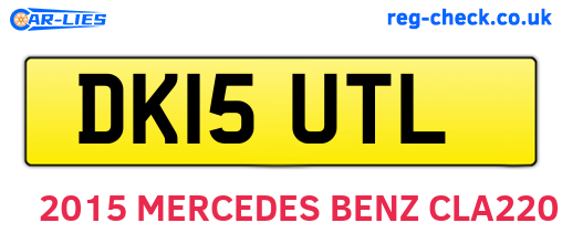 DK15UTL are the vehicle registration plates.