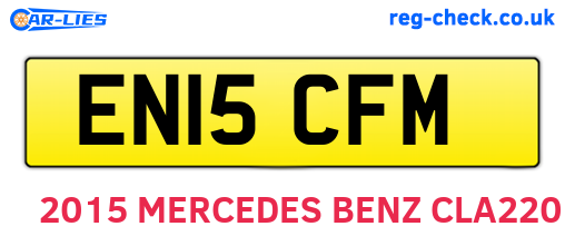 EN15CFM are the vehicle registration plates.