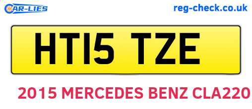 HT15TZE are the vehicle registration plates.