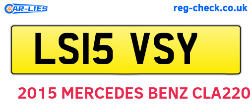 LS15VSY are the vehicle registration plates.