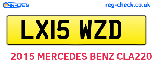 LX15WZD are the vehicle registration plates.