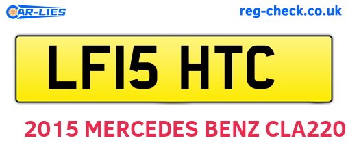 LF15HTC are the vehicle registration plates.