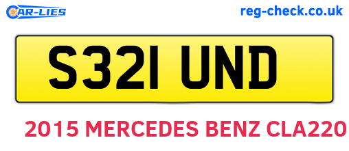 S321UND are the vehicle registration plates.