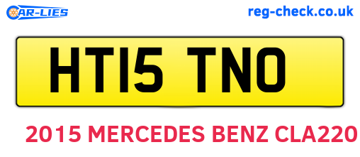 HT15TNO are the vehicle registration plates.