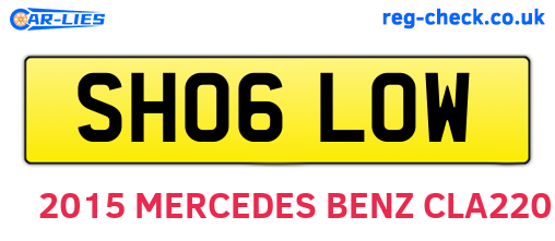 SH06LOW are the vehicle registration plates.