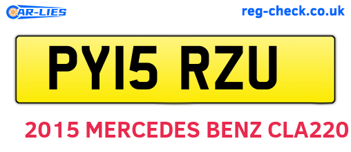 PY15RZU are the vehicle registration plates.