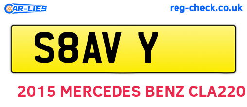 S8AVY are the vehicle registration plates.