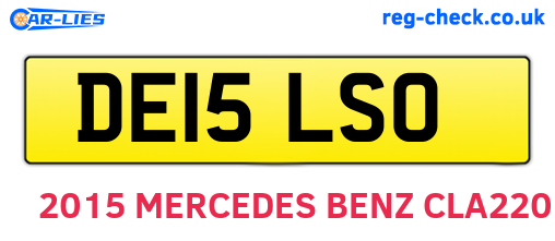 DE15LSO are the vehicle registration plates.