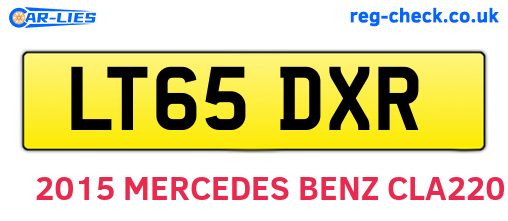 LT65DXR are the vehicle registration plates.