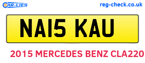 NA15KAU are the vehicle registration plates.