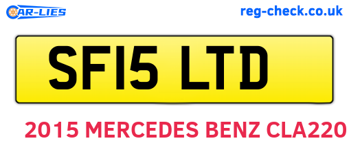 SF15LTD are the vehicle registration plates.