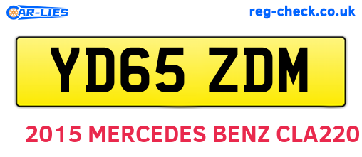 YD65ZDM are the vehicle registration plates.