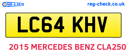LC64KHV are the vehicle registration plates.