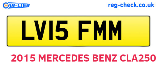 LV15FMM are the vehicle registration plates.