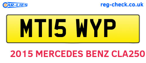 MT15WYP are the vehicle registration plates.