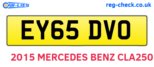 EY65DVO are the vehicle registration plates.