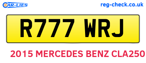R777WRJ are the vehicle registration plates.