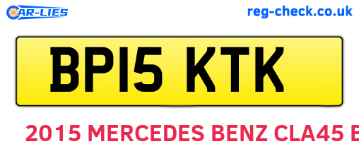 BP15KTK are the vehicle registration plates.