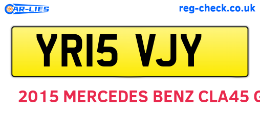 YR15VJY are the vehicle registration plates.