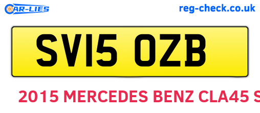 SV15OZB are the vehicle registration plates.