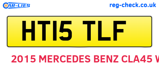 HT15TLF are the vehicle registration plates.