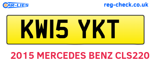KW15YKT are the vehicle registration plates.