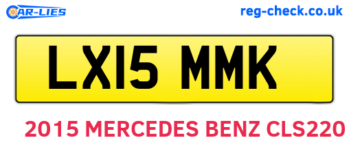 LX15MMK are the vehicle registration plates.