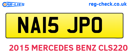 NA15JPO are the vehicle registration plates.