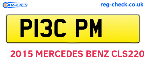 P13CPM are the vehicle registration plates.