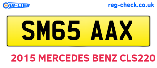 SM65AAX are the vehicle registration plates.