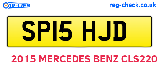 SP15HJD are the vehicle registration plates.