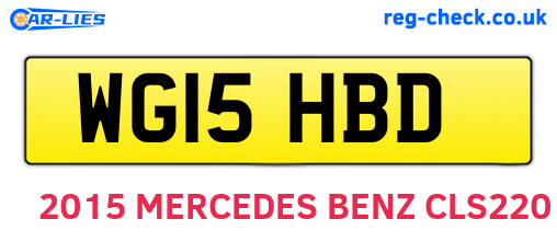WG15HBD are the vehicle registration plates.
