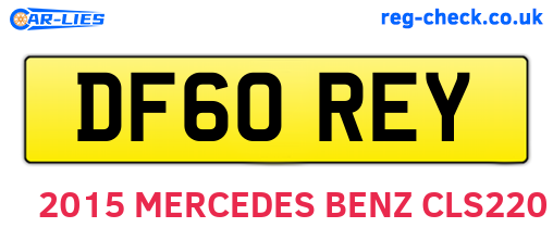 DF60REY are the vehicle registration plates.