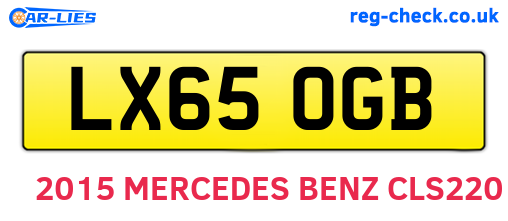 LX65OGB are the vehicle registration plates.
