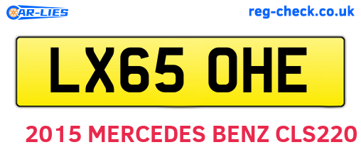 LX65OHE are the vehicle registration plates.