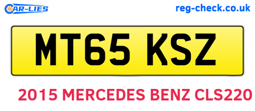 MT65KSZ are the vehicle registration plates.
