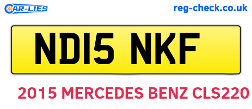 ND15NKF are the vehicle registration plates.