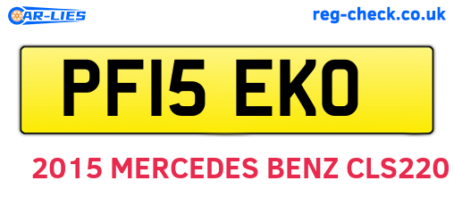 PF15EKO are the vehicle registration plates.