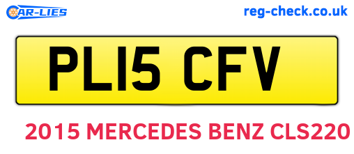 PL15CFV are the vehicle registration plates.