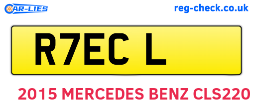 R7ECL are the vehicle registration plates.