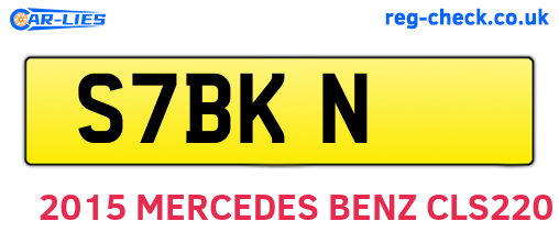 S7BKN are the vehicle registration plates.